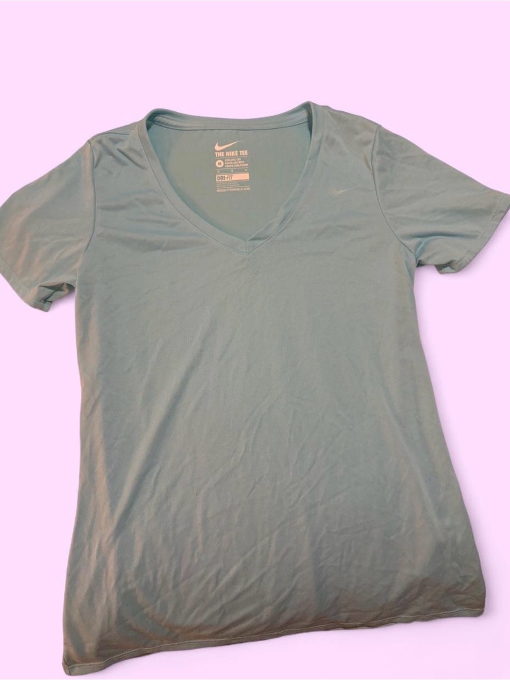 Nike Women's Teal V-Neck Short Sleeve Tee